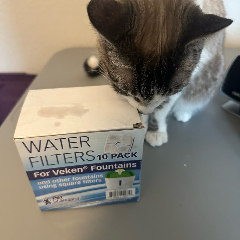 Veken Pet Fountain Water Filters — 4 Pack (Square Filters)